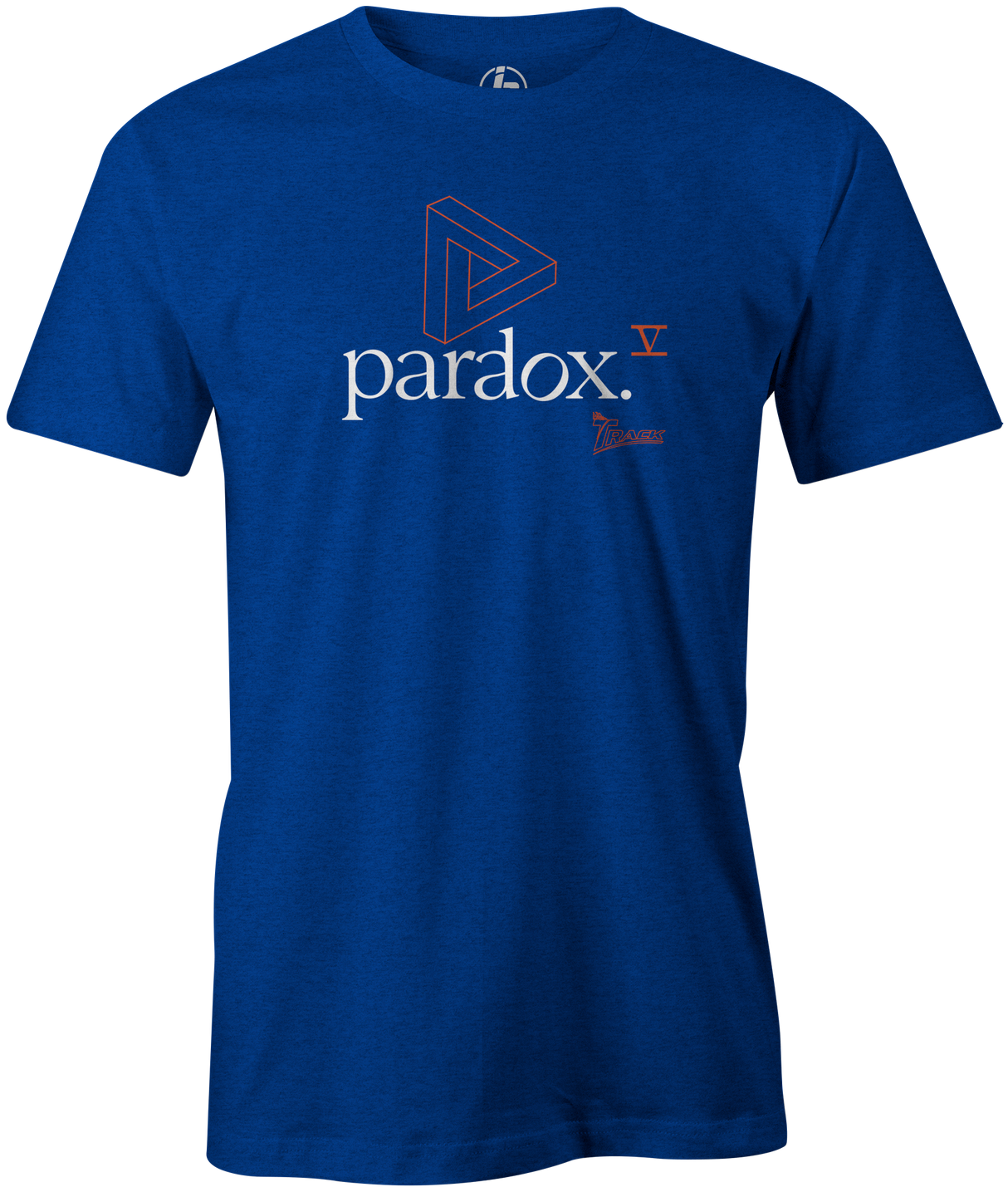 Paradox V Men's T-shirt, Blue, bowling, bowling ball, logo, track bowling, track, smart bowling, tshirt, tee, tee-shirt, tee shirt