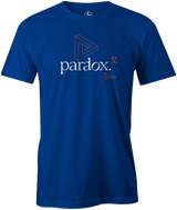 Paradox V Men's T-shirt, Blue, bowling, bowling ball, logo, track bowling, track, smart bowling, tshirt, tee, tee-shirt, tee shirt