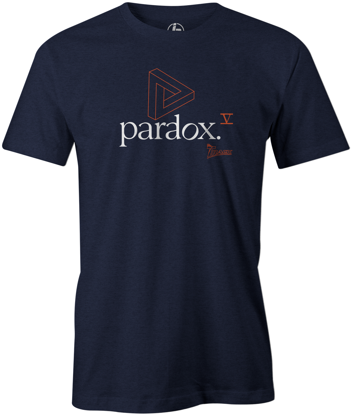 Paradox V Men's T-shirt, Navy, bowling, bowling ball, logo, track bowling, track, smart bowling, tshirt, tee, tee-shirt, tee shirt