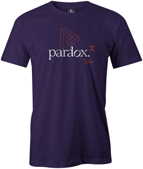 Paradox V Men's T-shirt, Purple, bowling, bowling ball, logo, track bowling, track, smart bowling, tshirt, tee, tee-shirt, tee shirt