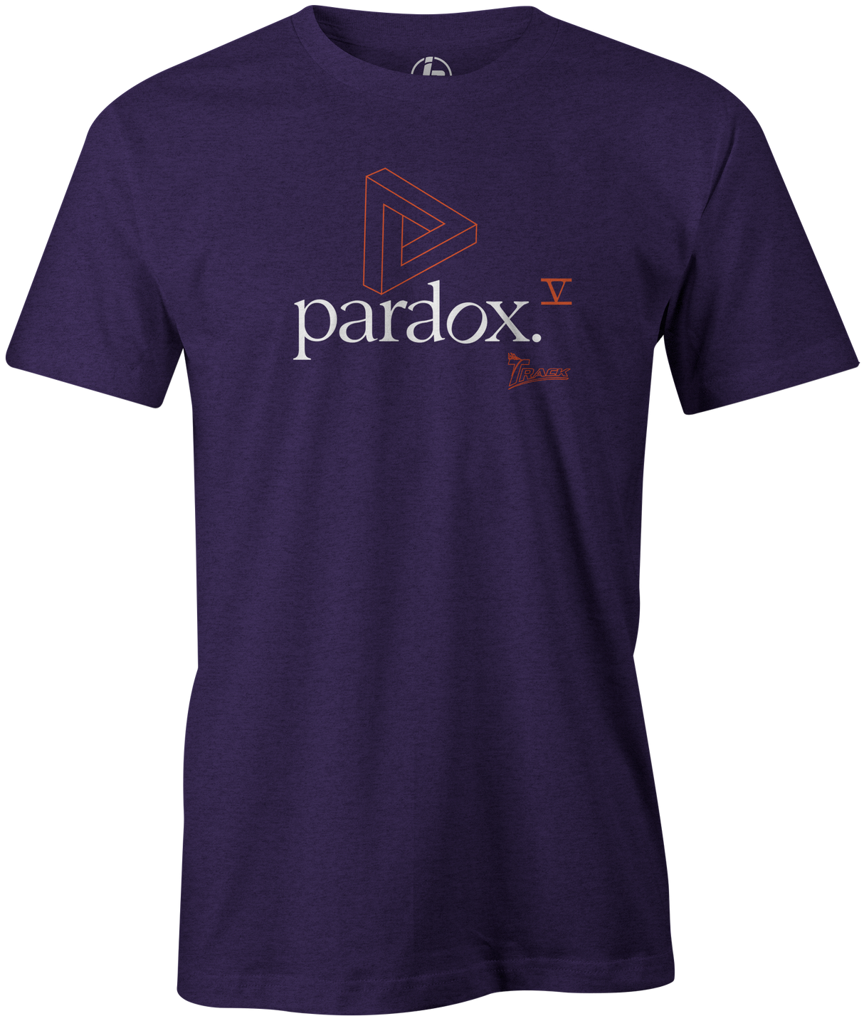 Paradox V Men's T-shirt, Purple, bowling, bowling ball, logo, track bowling, track, smart bowling, tshirt, tee, tee-shirt, tee shirt