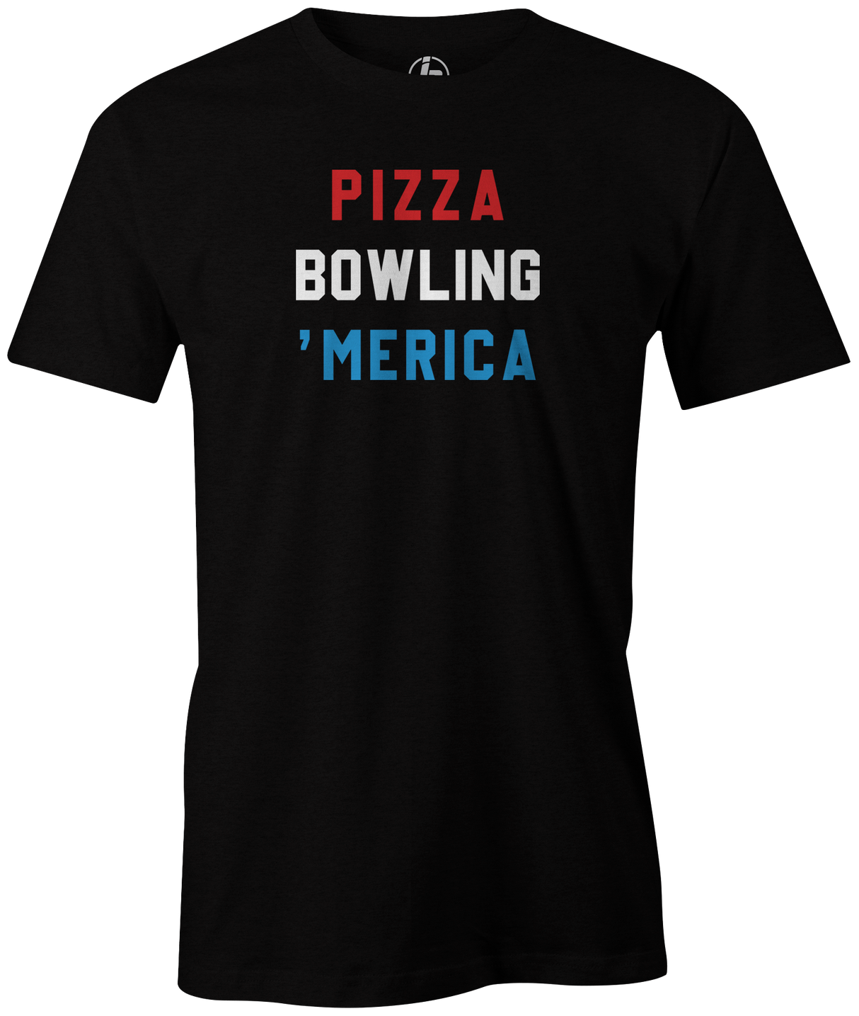 Pizza Bowling 'Merica Men's Bowling shirt, black, tee, tee-shirt, tee shirt, apparel, merch, cool, funny, vintage, gift, present, cheap, discount, free shipping, lifestlye.