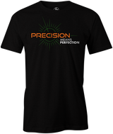 Precision Men's T-Shirt, Black, bowling ball, track bowling, track, smart bowling, cool, tee, tee-shirt, tee shirt, tshirt. 