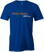 Precision Men's T-Shirt, Blue, bowling ball, track bowling, track, smart bowling, cool, tee, tee-shirt, tee shirt, tshirt. 
