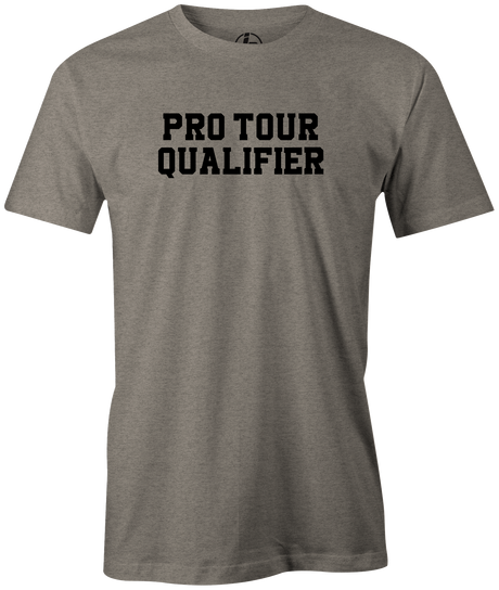 Pro Tour Qualifier Men's bowling shirt, gray, t-shirt, tees, tee-shirt, tee, cool, novelty, pba, pwba, usbc, free shipping, discount.