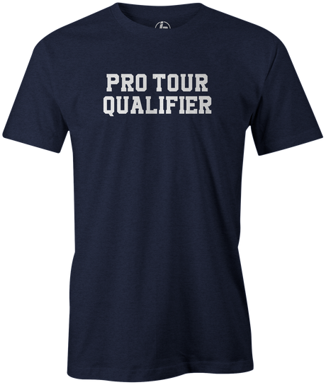 Pro Tour Qualifier Men's bowling shirt, navy, t-shirt, tees, tee-shirt, tee, cool, novelty, pba, pwba, usbc, free shipping, discount.