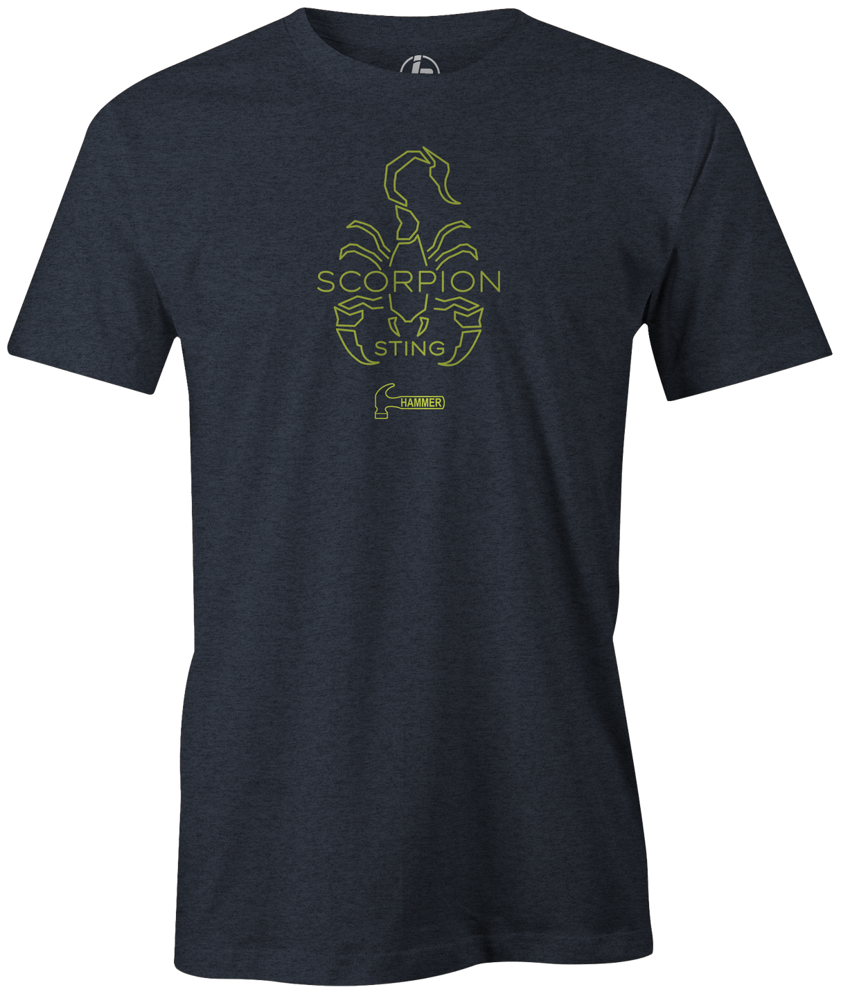 Hammer Bowling Scorpion Sting! It's Hammer Time! Wear this iconic logo with pride. This tee features Hammer's orange logo. This is the perfect gift for any Hammer bowling fan or avid bowler! Grab this awesome t-shirt and be a part of the team!  Tshirt, tee, tee-shirt, tee shirt, Pro shop. League bowling team shirt. PBA. PWBA. USBC. Junior Gold. Youth bowling. Tournament t-shirt. Men's. Bowling ball. Black widow. Purple Hammer.
