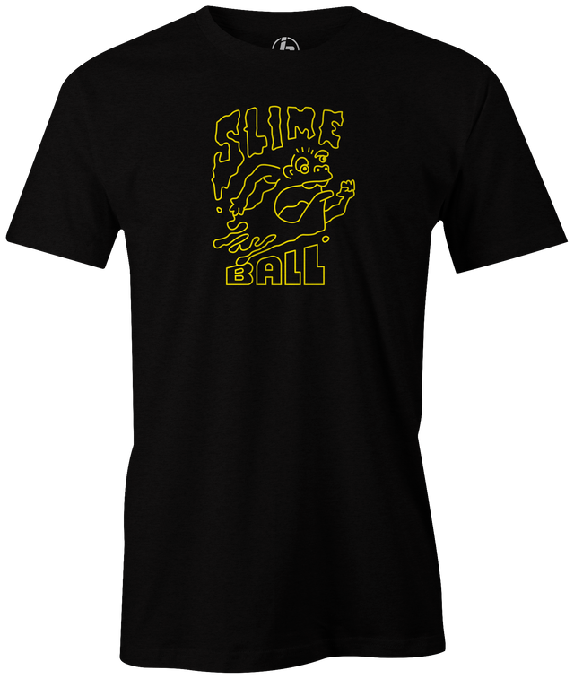 Re-live this old school ball with this Brunswick Slime Ball logo T-shirt! Reactive Resin Bowling Ball tee vintage retro league tournaments. Grab this awesome shirt and hit the lanes!  Tshirt, tee, tee-shirt, tee shirt, Pro shop. League bowling team shirt. PBA. PWBA. USBC. Junior Gold. Youth bowling. Tournament t-shirt. Men's. Bowling Ball. 