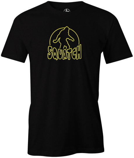 Radical Squatch Men's T-Shirt, Black, bowling, bowling ball, tee, tee shirt, tee-shirt, t shirt, t-shirt, tees, league bowling team shirt, tournament shirt, funny, cool, awesome, brunswick, brand