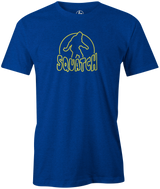 Radical Squatch Men's T-Shirt, Blue, bowling, bowling ball, tee, tee shirt, tee-shirt, t shirt, t-shirt, tees, league bowling team shirt, tournament shirt, funny, cool, awesome, brunswick, brand