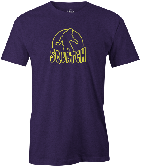 Radical Squatch Men's T-Shirt, Purple, bowling, bowling ball, tee, tee shirt, tee-shirt, t shirt, t-shirt, tees, league bowling team shirt, tournament shirt, funny, cool, awesome, brunswick, brand
