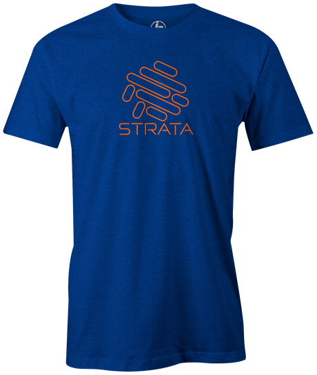 Track Bowling's latest creation to tackle the fresh with aggression...the STRATA! Strut the lanes in this Strata Tee available in multiple colors.  Pick up this awesome bowling tee and show everyone that you are a fan! This is the perfect gift for any track fans or avid bowlers. Tshirt, tee, tee-shirt, tee shirt, Pro shop. League bowling team shirt. PBA. PWBA. USBC. Junior Gold. Youth bowling. Tournament t-shirt. Men's. Bowling ball. logo.