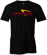 Strike-N-Out is where you want to be late in the game!  This funny, novelty tee is the perfect gift for any In-N-Out loving bowler. Bowl a league on Tuesday night? Snag this shirt and make it a late burger night! T-shirt, tee, tee-shirt, tee shirt, tshirt. Taco bell. League bowling team shirt. white
