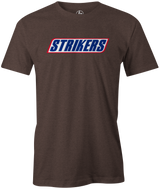 Strikers snickers candy bar bowling shirt novelty funny tshirts tshirt tees league team brown pop culture