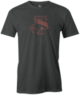 Re-live this old school ball with this Track T-Shark logo T-shirt! This is the perfect gift for any track fan or avid bowler. Grab this awesome shirt and hit the lanes!  Tshirt, tee, tee-shirt, tee shirt, Pro shop. League bowling team shirt. PBA. PWBA. USBC. Junior Gold. Youth bowling. Tournament t-shirt. Men's. Bowling ball. Logo. Track bowling. Track. Smart bowling. 