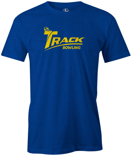 Rep the tech brand you all know and love with this "Track" classic logo tee. This is the perfect gift for any long time Track fan or avid bowler! Grab this awesome tee and rep the team!  Tshirt, tee, tee-shirt, tee shirt, Pro shop. League bowling team shirt. PBA. PWBA. USBC. Junior Gold. Youth bowling. Tournament t-shirt. Men's. track bowling. track. bowling ball. bowling ball brand. logo. track logo. 