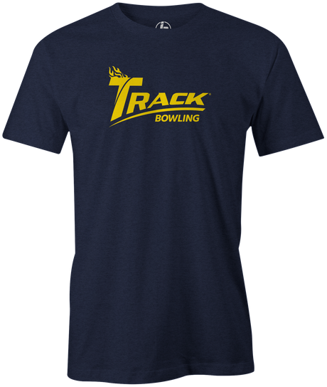 Rep the tech brand you all know and love with this "Track" classic logo tee. This is the perfect gift for any long time Track fan or avid bowler! Grab this awesome tee and rep the team!  Tshirt, tee, tee-shirt, tee shirt, Pro shop. League bowling team shirt. PBA. PWBA. USBC. Junior Gold. Youth bowling. Tournament t-shirt. Men's. track bowling. track. bowling ball. bowling ball brand. logo. track logo. 