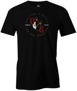 70 million people in the United States love bowling... United States Ten Pin Bowling est 1820! ! Join the elite club of bowlers in America. Patriotic bowling shirt. Bowling tee, tee-shirt, tshirt, t-shirt. USA. Bowling league shirt. Team bowling shirt. Black