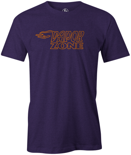 vapor zone bowling tee shirt purple black gray bowlers brunswick classic danger 