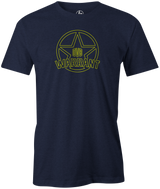 DV8 Warrant Men's T-Shirt, tee, tee-shirt ,t shirt, t-shirt, tees, bowling tee, Navy, cool, bowling ball, brunswick, league bowling tee, team shirt, tournament apparel. 