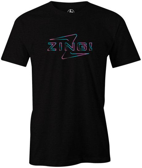 Men's Radical Zing T-Shirt, Black, bowling, bowling ball, tee, tee shirt, tee-shirt, t shirt, t-shirt, tees, league bowling team shirt, tournament shirt, funny, cool, awesome, brunswick, brand