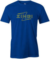 Men's Radical Zing T-Shirt, Blue, bowling, bowling ball, tee, tee shirt, tee-shirt, t shirt, t-shirt, tees, league bowling team shirt, tournament shirt, funny, cool, awesome, brunswick, brand