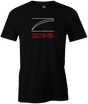 brunswick bowling zone danger tee shirt tshirt shirts league vintage retro throwback 90's billiards black blue azure ball bowlers bowler international