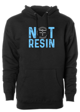 The 80's featured the birth of urethane bowling balls. Remember the Black, Blue, Purple, and Pink Hammers? Flash forward to now, and urethane is back. Support this movement with our "Not Resin" Hoodie! Hooded Sweatshirt Tshirt, tee, tee-shirt, tee shirt, Pro shop. League bowling team shirt. PBA. PWBA. USBC. Junior Gold. Youth bowling. Tournament t-shirt. Men's. Bowling ball. urethane. old school. 