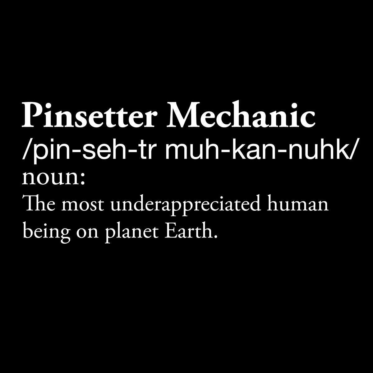 Pinsetter Mechanic