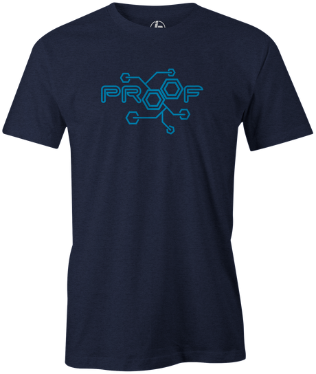 Track Proof Men's T-shirt, Navy, bowling, bowling ball, bowling ball brand, t shirt, t, tee, tee-shirt, tees, league bowling team shirt, tournament shirt, cool, awesome, vinage, logo, pba, pwba.