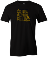 Show Me The Money by Swag Bowling Swag Bowling Classic Logo T-shirt. This shirt is perfect for bowling practice, leagues or weekend tournaments. Men's T-Shirt, bowling ball, tee, tee shirt, tee-shirt, t shirt, t-shirt, tees, league, tournament shirt, PBA, PWBA, USBC.