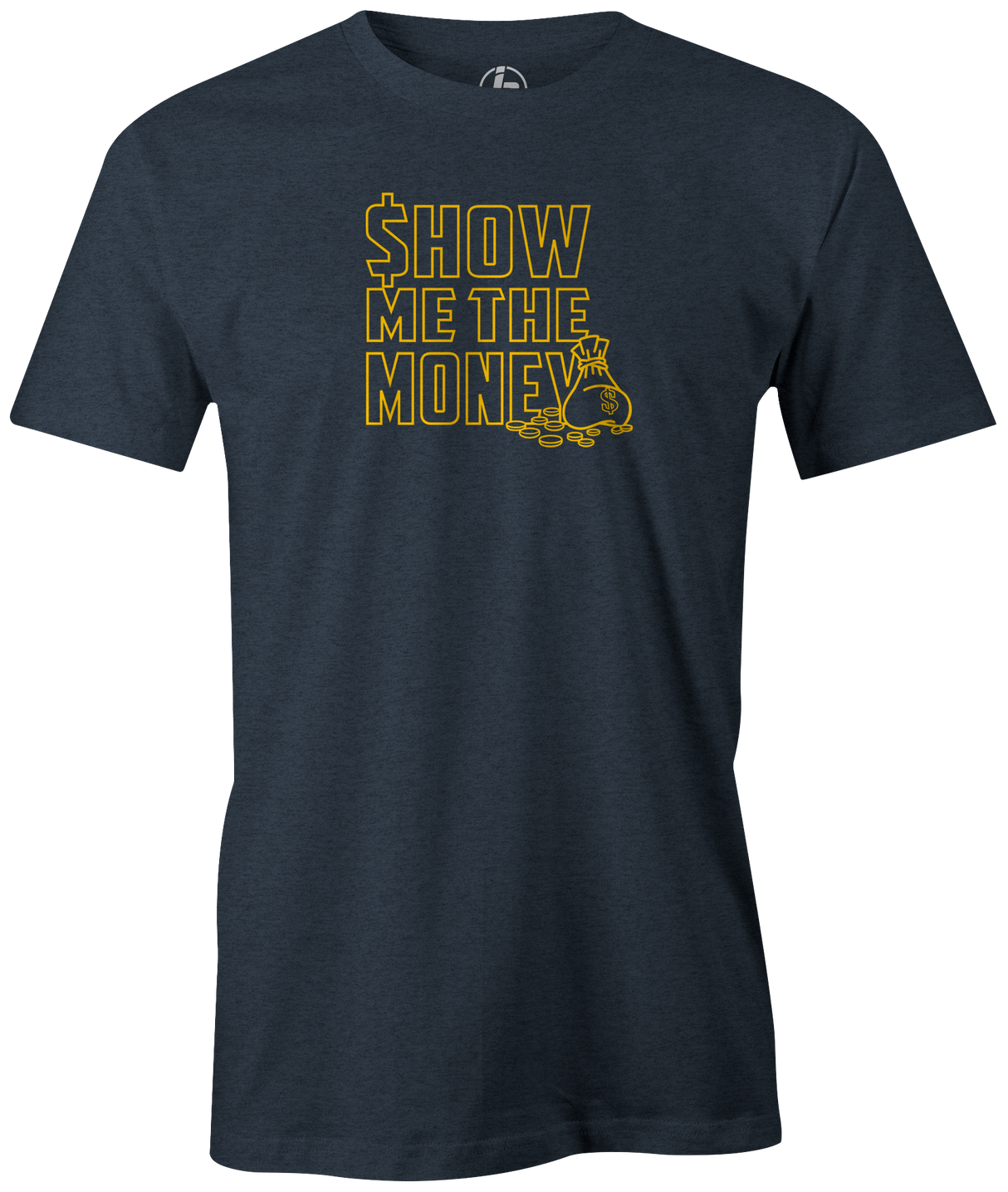 Show Me The Money by Swag Bowling Swag Bowling Classic Logo T-shirt. This shirt is perfect for bowling practice, leagues or weekend tournaments. Men's T-Shirt, bowling ball, tee, tee shirt, tee-shirt, t shirt, t-shirt, tees, league, tournament shirt, PBA, PWBA, USBC.