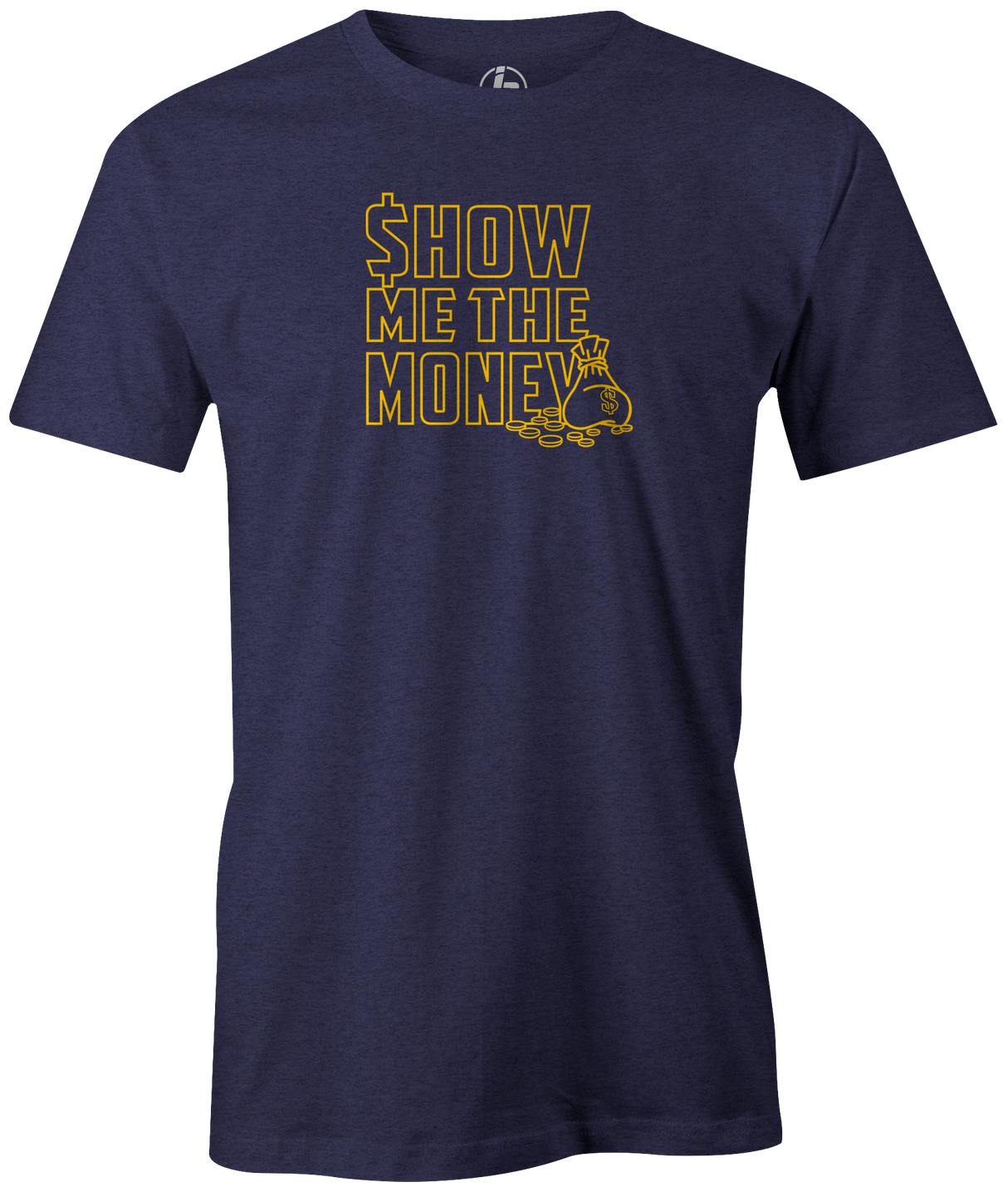 Show Me The Money by Swag Bowling Swag Bowling Classic Logo T-shirt. This shirt is perfect for bowling practice, leagues or weekend tournaments. Men's T-Shirt, bowling ball, tee, tee shirt, tee-shirt, t shirt, t-shirt, tees, league, tournament shirt, PBA, PWBA, USBC.