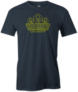Swag Bowling Classic Logo T-shirt. This shirt is perfect for bowling practice, leagues or weekend tournaments. Men's T-Shirt, bowling ball, tee, tee shirt, tee-shirt, t shirt, t-shirt, tees, league, tournament shirt, PBA, PWBA, USBC. Charcoal, Black, Purple, Red