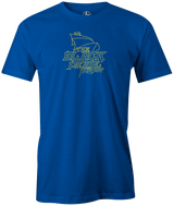 The Black Pearl Treasure by Swag Bowling. Swag Bowling Classic Logo T-shirt. This shirt is perfect for bowling practice, leagues or weekend tournaments. Men's T-Shirt, bowling ball, tee, tee shirt, tee-shirt, t shirt, t-shirt, tees, league, tournament shirt, PBA, PWBA, USBC. 
