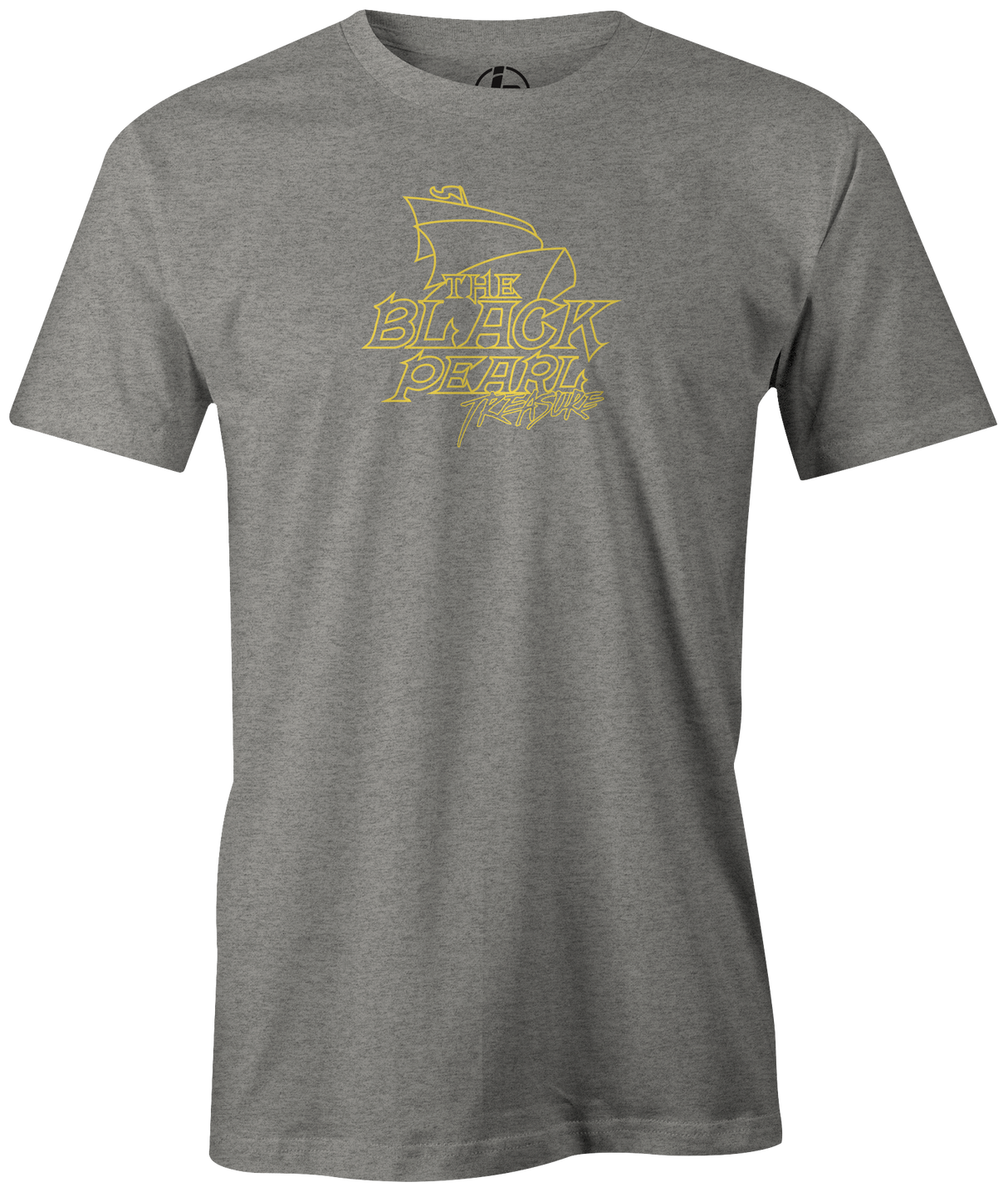 The Black Pearl Treasure by Swag Bowling. Swag Bowling Classic Logo T-shirt. This shirt is perfect for bowling practice, leagues or weekend tournaments. Men's T-Shirt, bowling ball, tee, tee shirt, tee-shirt, t shirt, t-shirt, tees, league, tournament shirt, PBA, PWBA, USBC. 