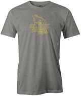 The Black Pearl Treasure by Swag Bowling. Swag Bowling Classic Logo T-shirt. This shirt is perfect for bowling practice, leagues or weekend tournaments. Men's T-Shirt, bowling ball, tee, tee shirt, tee-shirt, t shirt, t-shirt, tees, league, tournament shirt, PBA, PWBA, USBC. 