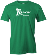 Rep the tech brand you all know and love with this "Track" classic logo tee. This is the perfect gift for any long time Track fan or avid bowler! Grab this awesome tee and rep the team!  Tshirt, tee, tee-shirt, tee shirt, Pro shop. League bowling team shirt. PBA. PWBA. USBC. Junior Gold. Youth bowling. Tournament t-shirt. Men's. track bowling. track. bowling ball. bowling ball brand. logo. track logo. 